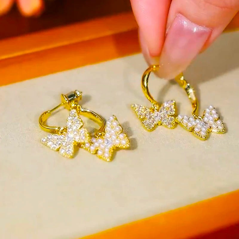 Butterfly earrings (24k gold plated)