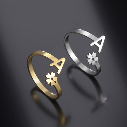Alphabet Adjustable Rings