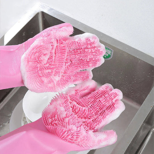 Multipurpose Silicone Cleaning Gloves for Dishwashing, Car Wash, Kitchen and Bathroom