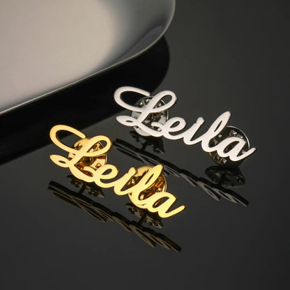Custom Name Letters Brooch