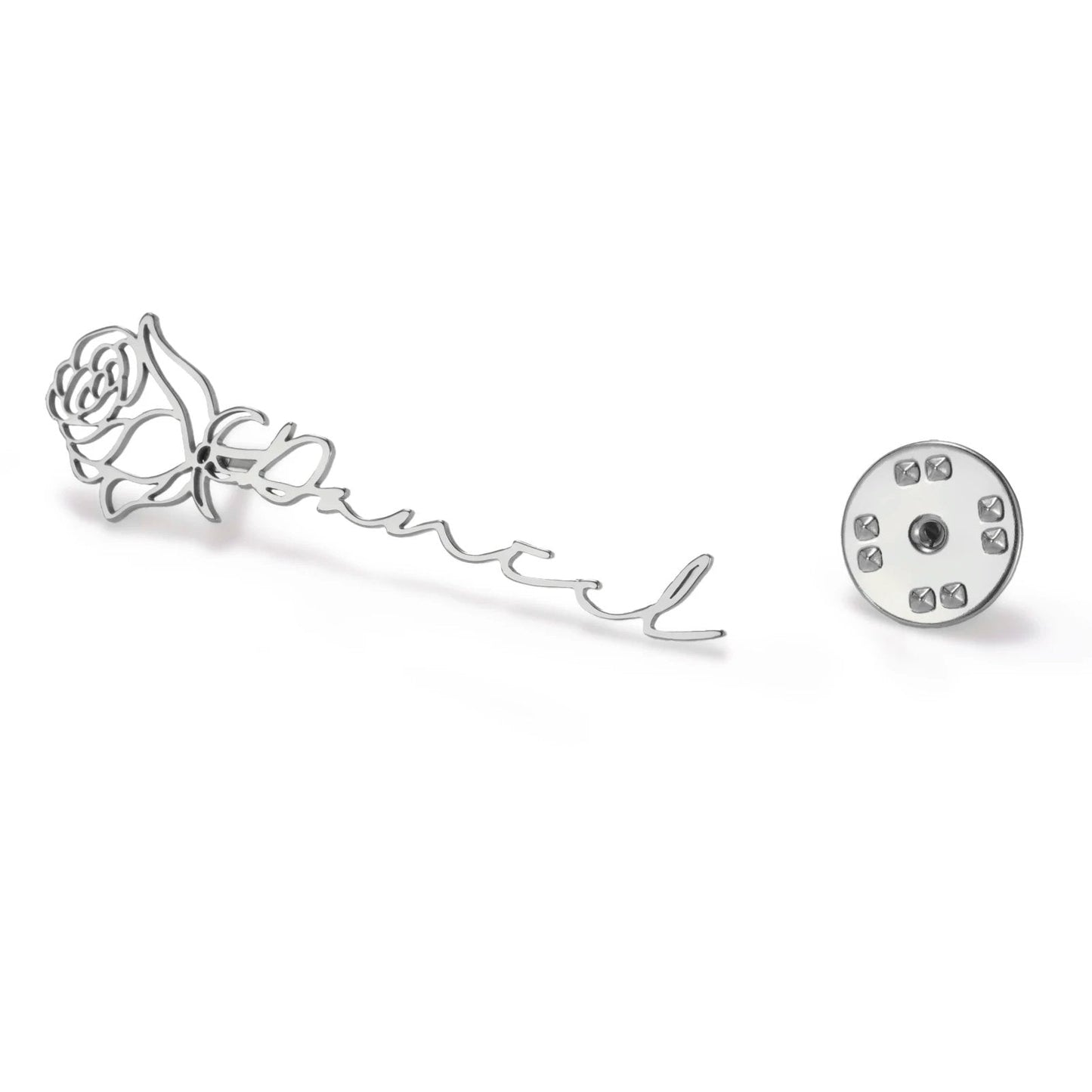 Custom Flower Name Brooch