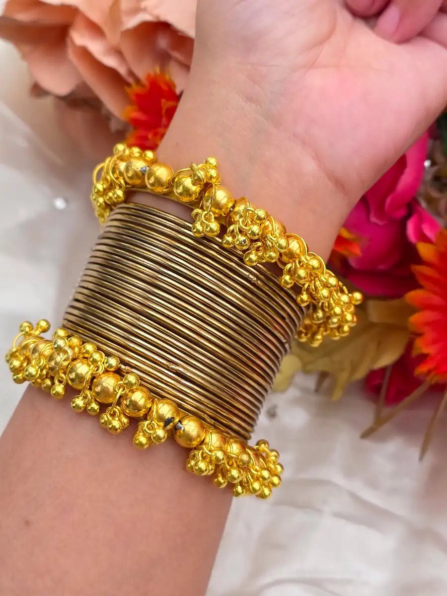 Luxury Gold & Silver Bangles Set