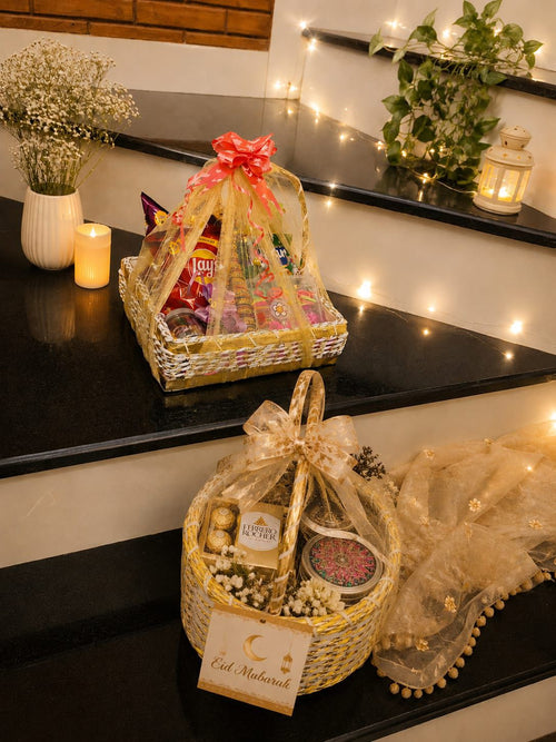 🌙 Luxury Eid Surprise Dual Gift Basket Set ✨