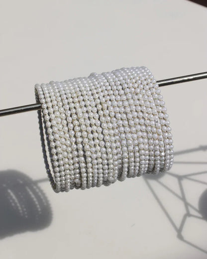 White Pearl Bangles