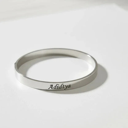 Engraved Name Kada Bracelet – Premium Quality Steel