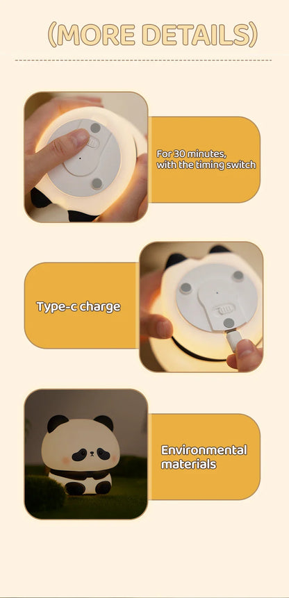 Cute Panda LED Night Lamp