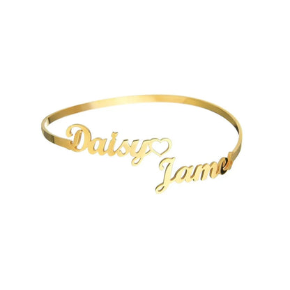 Custom Double Name Bracelet & Ring Set