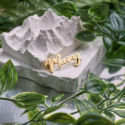Customize Name Brooch – Personalized Silver/Golden Breastpin with Initials or Numbers