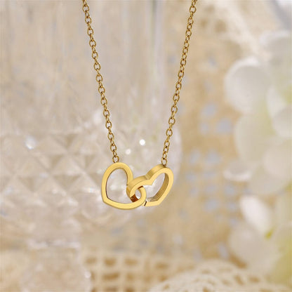 Double Heart Necklace