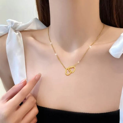 Double Heart Necklace