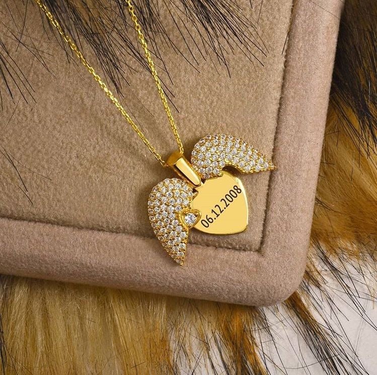 Engrave Name Open Heart Necklace – Personalized Gold & Silver Pakistan