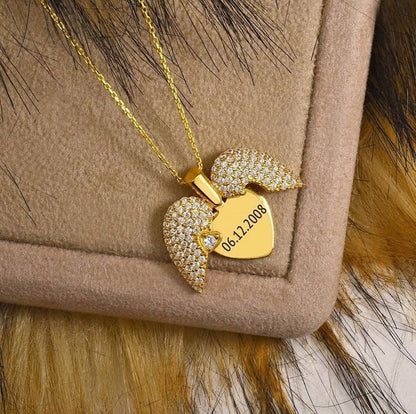 Engrave Name Open Heart Necklace – Personalized Gold & Silver Pakistan
