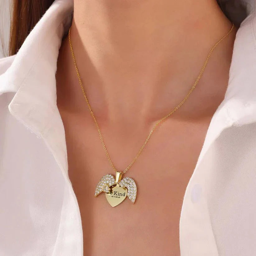 Engrave Name Open Heart Necklace – Personalized Gold & Silver Pakistan