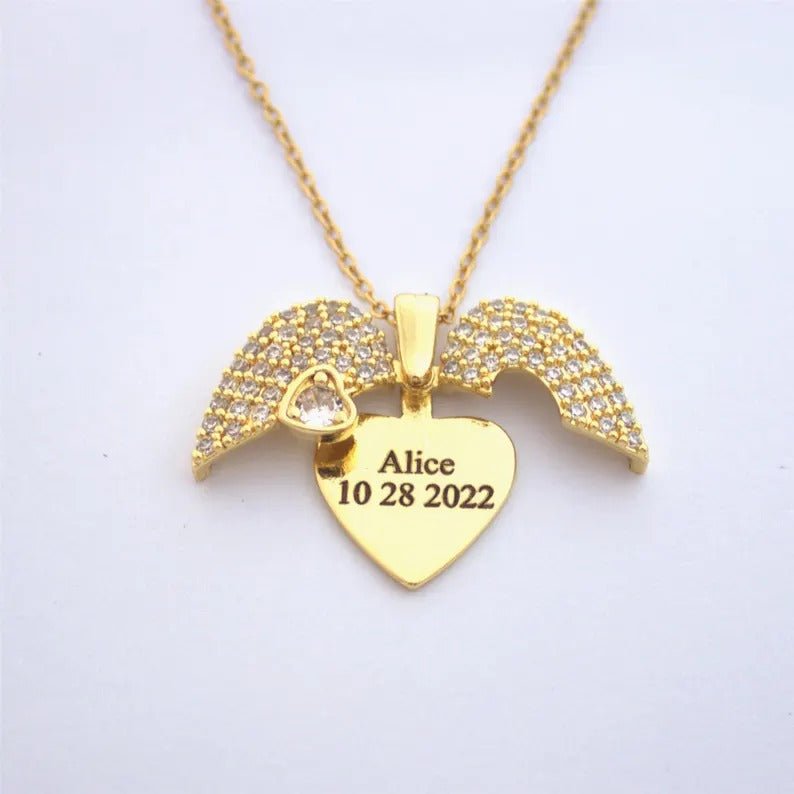 Engrave Name Open Heart Necklace – Personalized Gold & Silver Pakistan
