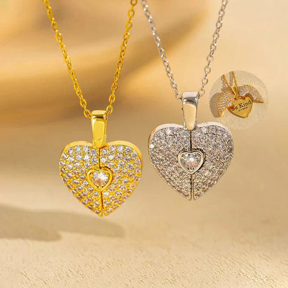 Engrave Name Open Heart Necklace – Personalized Gold & Silver Pakistan