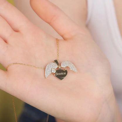 Engrave Name Open Heart Necklace – Personalized Gold & Silver Pakistan