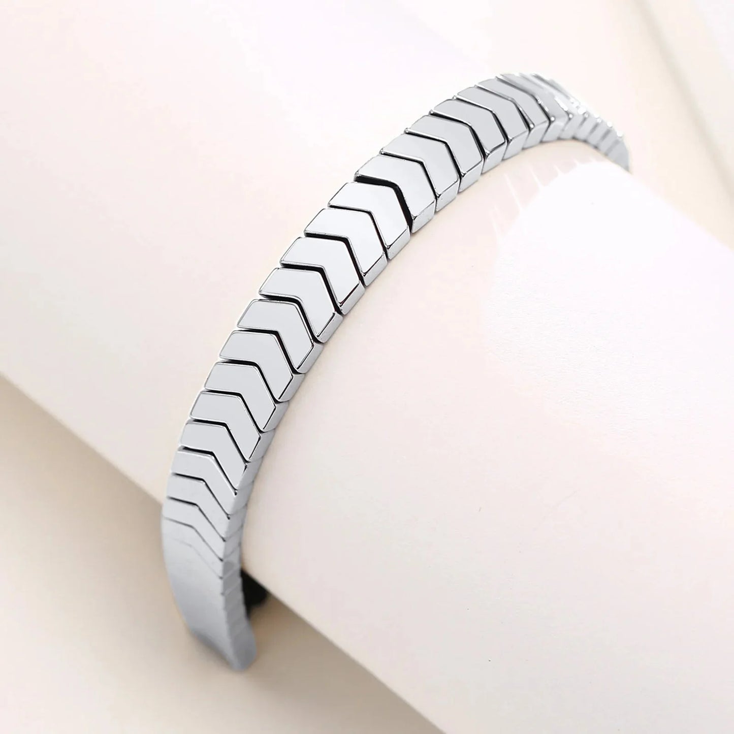 Rough Hematite Adjustable Arrow Bracelet