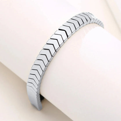 Rough Hematite Adjustable Arrow Bracelet