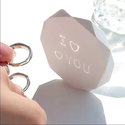 luxury 925 Sterling Silver “I Love You” Couple Ring – Promise & Engagement Ring Set Of 2