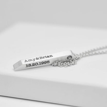 Personalized Bar Name Necklace