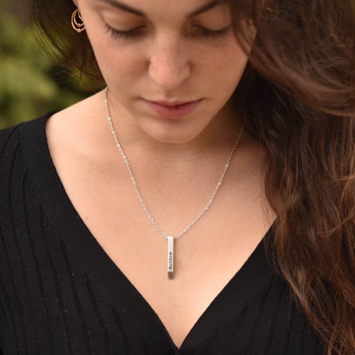 Personalized Bar Name Necklace