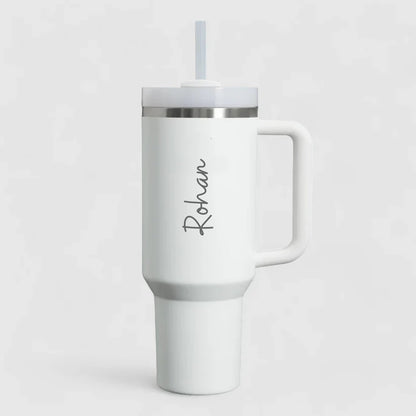 Engraved Name Thermal Travel Mug with Handle 1200ml