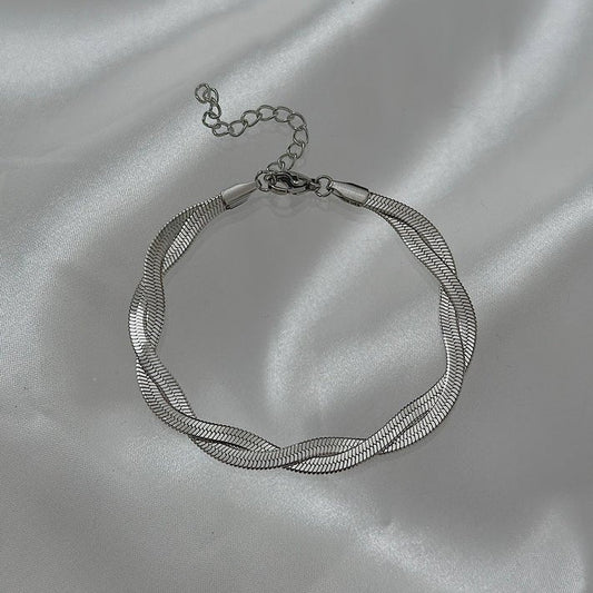 Silver Twist Chain Bracelet