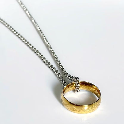Steel Ring Necklace
