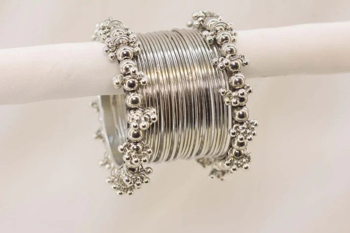 Luxury Gold & Silver Bangles Set